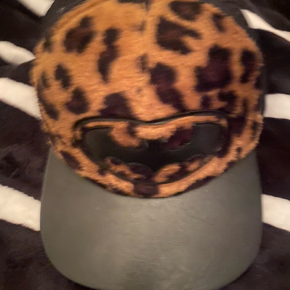 Batman fuzzy leopard print cheetah hat